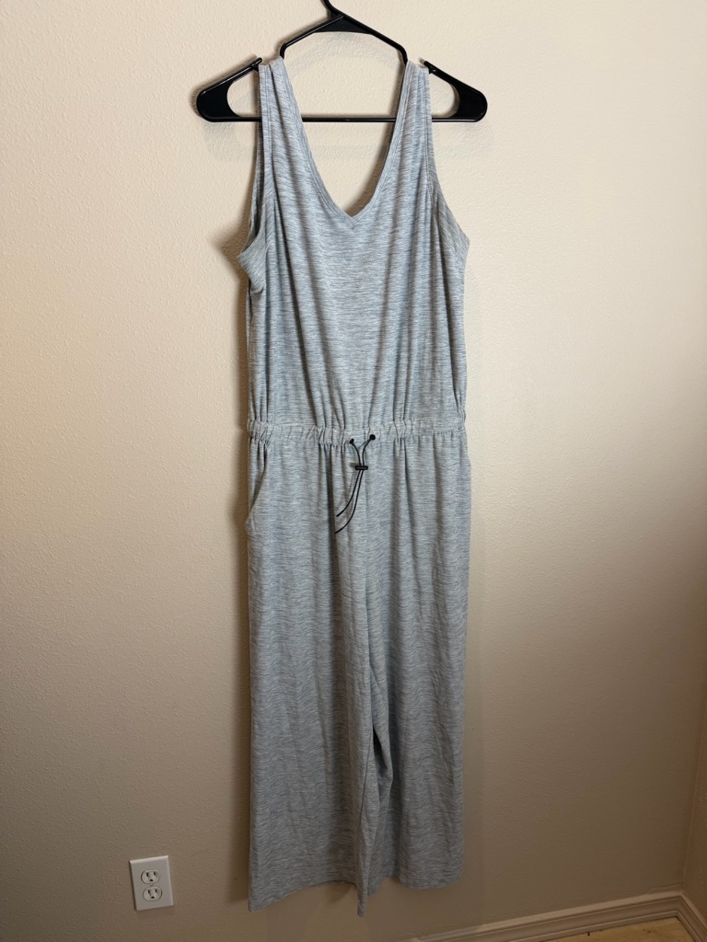 Light Gray Sleeveless V-Neck Jumpsuit